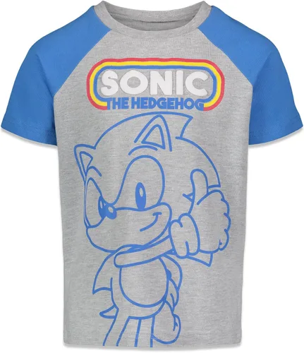 Miniatura 3 de SEGA Sonic The Hedgehog - Paquete de 2 camisetas para niños pequeños y grandes