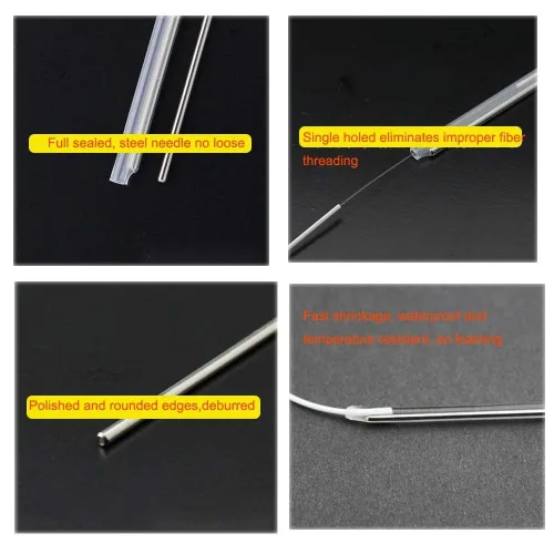 Miniatura 3 de 1200 fundas de empalme de fibra óptica de alta calidad (0.102 in x 2.362 in) - Tubo termorretráctil - Acero inoxidable 304 - Protección mejorada