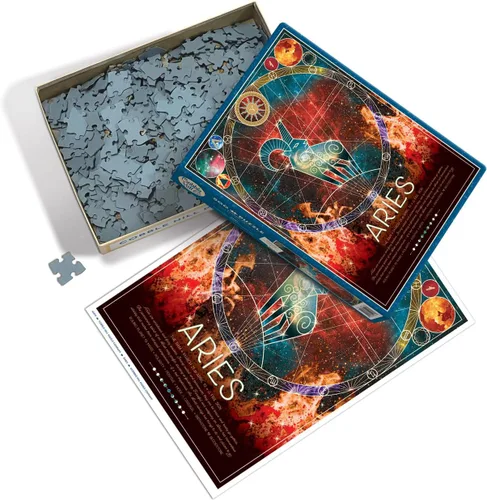 Miniatura 3 de Cobble Hill - Rompecabezas del zodiaco de 500 piezas, Aries - Muestra de póster incluido
