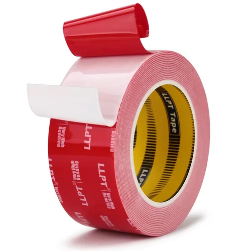 Miniatura 18 de LLPT Cinta adhesiva de doble cara de servicio pesado resistente al agua, de montaje permanente, 1/2 pulgadas x 18 pies, tiras adhesivas de dos caras