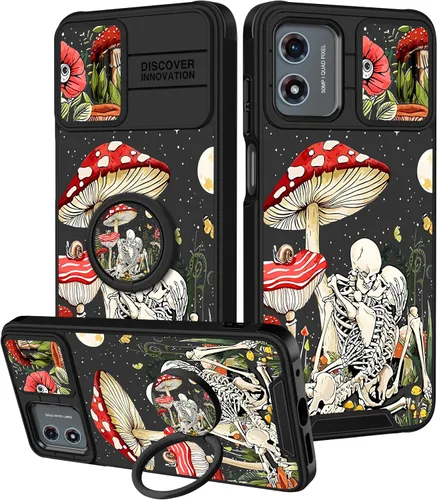 Miniatura 16 de Funermei Funda para Moto G Play 4G 2024 – Funda para teléfono para mujeres y niñas, diseño único de gato y libros, diseño único con funda