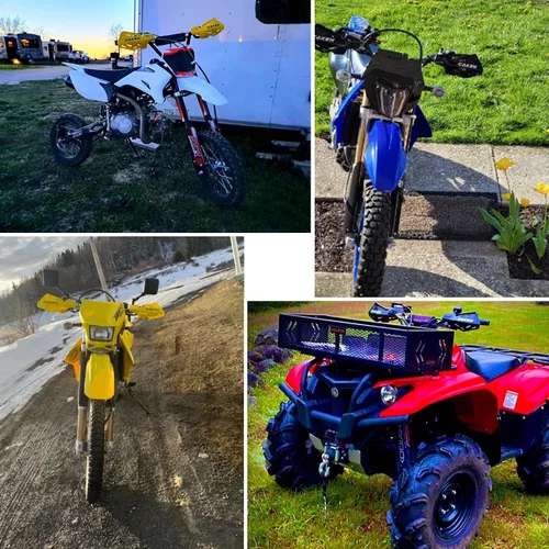 Miniatura 4 de Paramanos universales de 22 mm (7/8 pulgadas) y 28 mm (1 1/8 pulgadas) para manillar CNC para moto de cross, ATV, scooter para CRF KLX KX LTR TRX SX