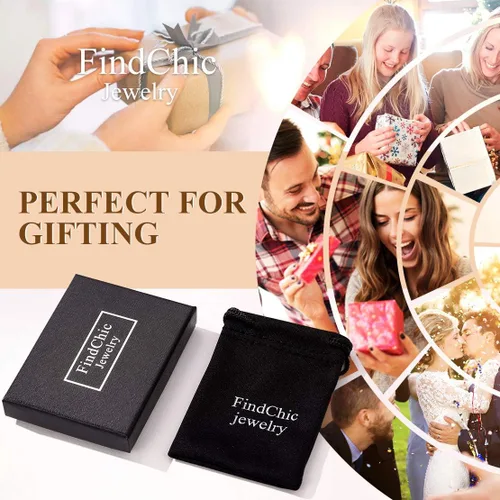 Miniatura 8 de FindChic Pulseras de identificación personalizadas con barra de nombre para hombres y mujeres, chapadas en oro de 18 quilatesacero inoxidablenegro
