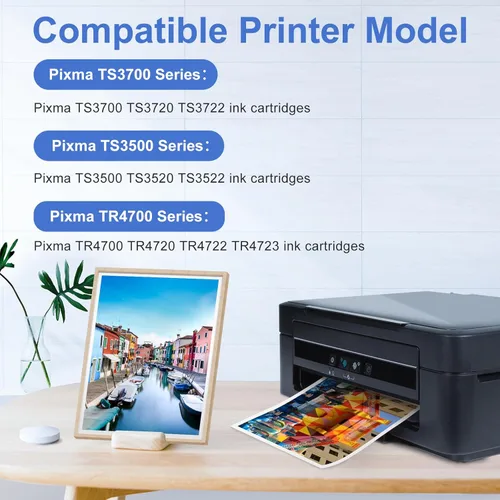 Miniatura 2 de PG-275 XL/CL-276 XL Tinta 275 y 276 de Reemplazo para Cartuchos de Tinta Canon 275 y 276 Combo Pack 275XL 276XL para Impresora Pixma TS3722 TS3700