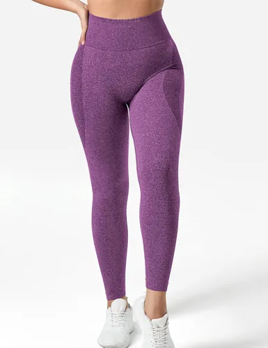 Miniatura 2 de YEOREO Leggings de entrenamiento sin costuras para mujer, pantalones de yoga con contorno de sonrisa de cintura alta