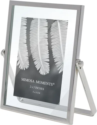 Miniatura 15 de Marco flotante de metal para fotografías Double Glass Tabletop Display, Modern Minimalist Photo Frame for Home & Office Decor, 4x6 Photo Frame