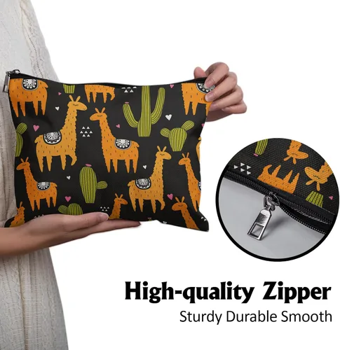 Miniatura 7 de Bolsa de maquillaje para mujer, Corazones de cactus de alpaca