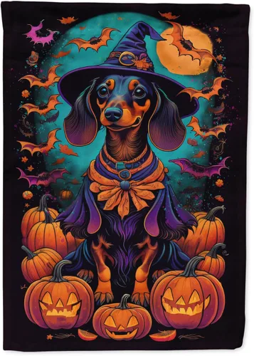 Miniatura 65 de Caroline's Treasures DAC1466GF - Bandera decorativa para jardín de Halloween de Affenpinscher Witchy para jardín, decoración para patio exterior