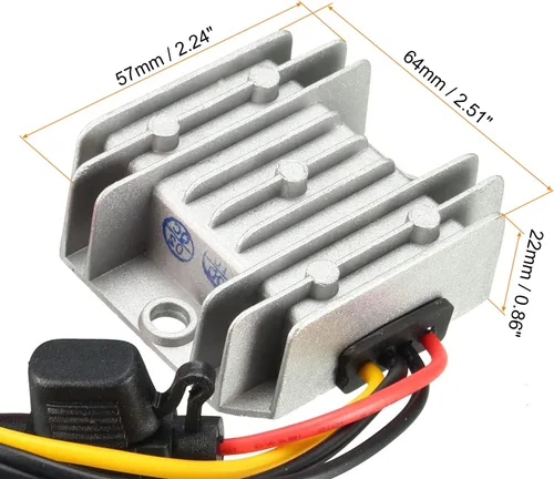 Miniatura 2 de Regulador convertidor de CC a CC, transformador de conversión impermeable, [para camiones y automóviles] - CC 12V/24V (9V - 35V) a DC 6V 10A 6V 10A