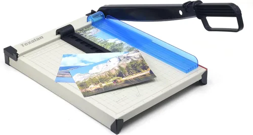 Miniatura 9 de Cortador de papel de 12 pulgadas, base de metal sólido, hoja afilada para recortar fotos, tarjetas, etiquetas, capacidad de 12 hojas, ideal