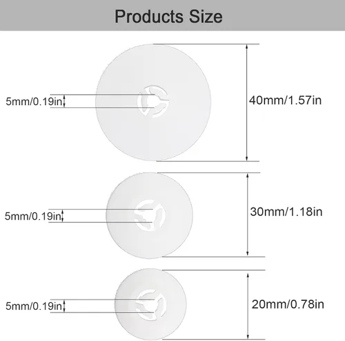 Miniatura 2 de CXMTECH Cubierta de bobina de repuesto para máquina de coser, 3 piezas, 40/30/0.984 in, soporte roscado de plástico blanco