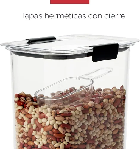 Miniatura 2 de Rubbermaid Brilliance - Recipientes de almacenamiento de alimentos sin BPA con tapas herméticas para cocina y despensa, incluye 3 recipientes