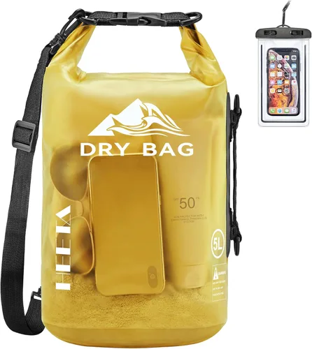 Miniatura 13 de HEETA Bolsa Seca Impermeable para Mujeres y Hombres, 5L/10L/20L/30L/40L Tapa Enrollable Bolsa de Almacenamiento Seca Ligera Mochila con Funda