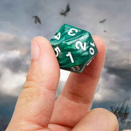 Miniatura 5 de Handan 6 Piezas D20 Dados Poliédricos, Dados DND de 20 Caras, Dados Grandes de Perla de 22mm Mezcla de Colores, Conjunto de Dados D&D de 20 Caras