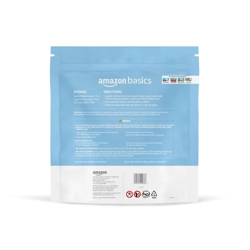 Miniatura 2 de Amazon Basics Cápsulas de detergente para ropa, hipoalergénico, sin fragancia ni colorantes, 120 unidades (nuevo empaque)