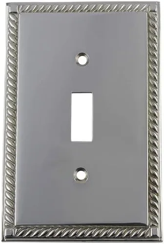 Miniatura 48 de Nostalgic Cubierta de placa de interruptor de salida eléctrica roseta de cuerda de almacén Latón pulido