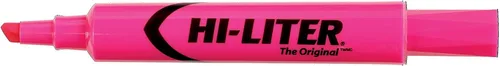 Miniatura 2 de HI-LITER - Resaltadores estilo escritorio, rosa fluorescente, caja de 12 (24010), punta de cincel