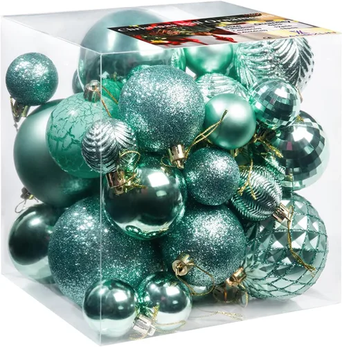 Miniatura 3 de LANGXUN 36 bolas de decoración de árbol de Navidad de pavo real, bolas de Navidad, decoración de Navidad 2025, adornos de Navidad inastillables