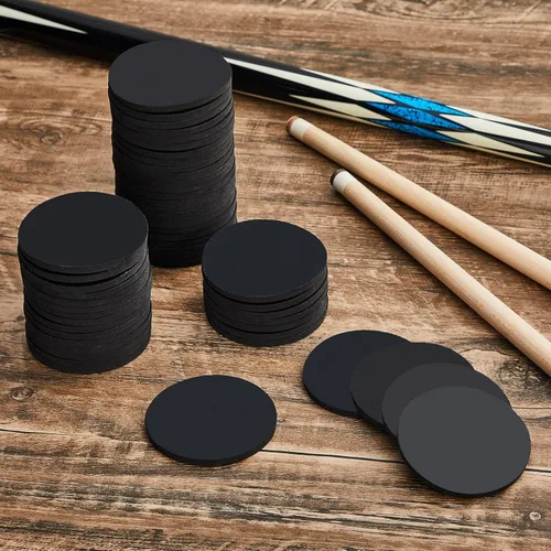 Miniatura 3 de Haull Juego de 50 unidades de nivelador de goma para mesa de billar de 3 pulgadas de diámetro, almohadillas de pie (redondas, 0.2 pulgadas de grosor)