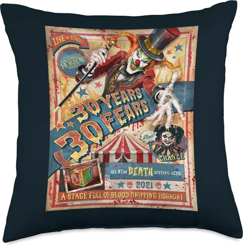 Miniatura 5 de Halloween Horror Nights HHN Jack The Clown - Almohada (16 x 16 pulgadas), multicolor