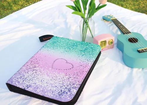 Miniatura 5 de Carpeta de tarjetas coleccionables para 4 bolsillos, 480 tarjetas con 60 fundas extraíbles con cremallera de protección, pulsera de fácil