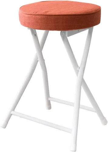 Iris Plaza OTC-47 Taburete plegable, silla, naranja, (ancho x fondo x alto): aprox. 13.0 x 11.8 x 18.1 pulgadas (13.0 x 11.8 x 18.1 in), compacto,