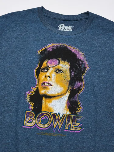 Miniatura 2 de Liquid azul David Bowie Ziggy Medallón playera de manga corta
