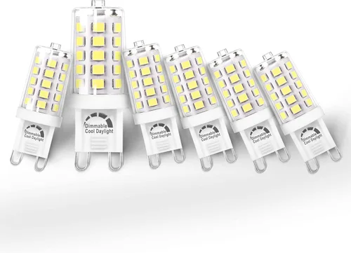 Miniatura 8 de Heifymi AC100-240V GY6.35 Bombilla LED equivalente a 5 W Halgoen JC tipo GY6.35/G6.35 base bi-pin blanco cálido 2700 K para candelabros, colgante