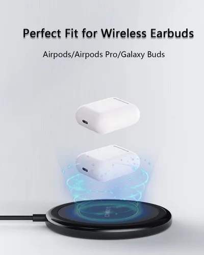 Miniatura 7 de COKOEYE Cargador inalámbrico, almohadilla de carga inalámbrica rápida de 15 W, paquete de 2 unidades compatible con iPhone 17/17 Air/17 Pro/17 Pro