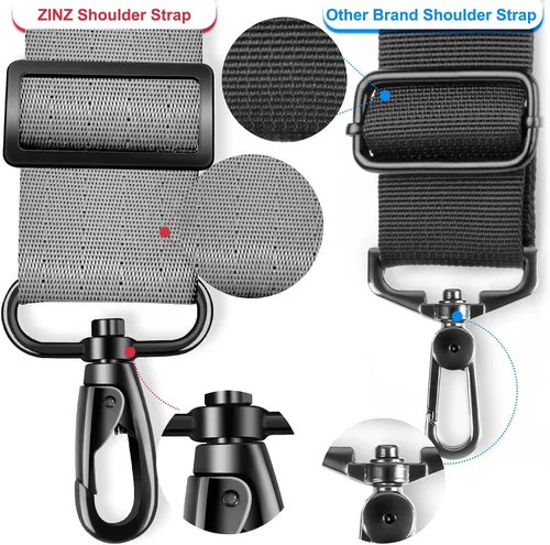Miniatura 28 de ZINZ Correa de hombro universal de 59 pulgadas con almohadilla transpirable fija ultra gruesa, correa de hombro ajustable y resistente para bolsa