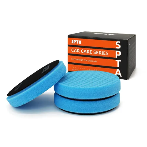 Miniatura 24 de SPTA - Almohadilla verde de corte grueso de 3.5 pulgadas para placa de respaldo de 3 pulgadas (80 mm), esponja de pulido ideal para pulir