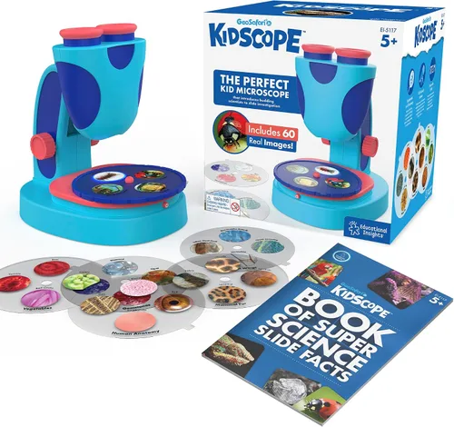 Educational Insights GeoSafari Jr. Kidscope, Microscopio para niños, juguete STEM, relleno para cesta de Pascua para niños, regalo para niños y