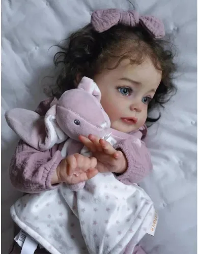Miniatura 3 de SCOM Muñecas Reborn de bebé realistas, muñeca de bebé recién nacida de 18 pulgadas, muñeca de bebé de silicona linda de la vida real con cuerpo