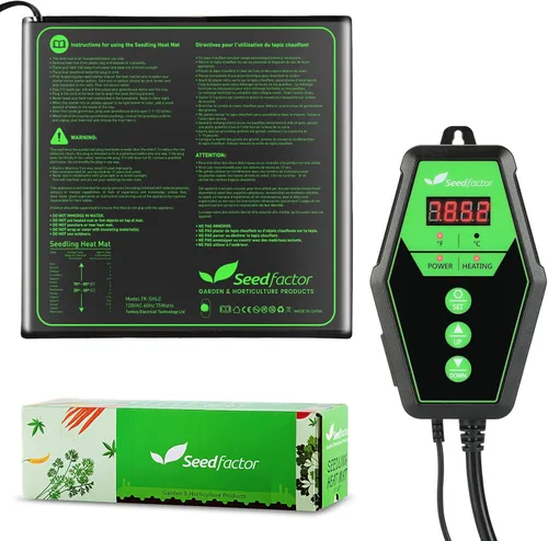 Miniatura 9 de Juego combinado de tapete térmico de plántulas y termostato digital con certificación MET de 10 x 20 pulgadas