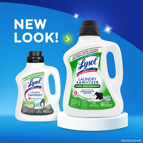 Miniatura 8 de Lysol Aditivo desinfectante para ropa con olores persistentes, líquido desinfectante para ropa de gimnasio y ropa deportiva, 0% lejía, elimina