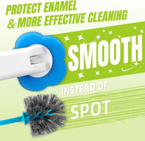 Miniatura 6 de Cepillo de inodoro desechable, mango extendido con 12 recambios de limpiador para limpiadores de inodoros, limpieza de baño