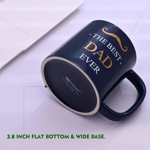 Miniatura 4 de Miicol Taza de café divertida de 16 onzas, taza de café azul profundo, taza de té de cerámica grande, idea de regalo para hombres, papá, taza de té