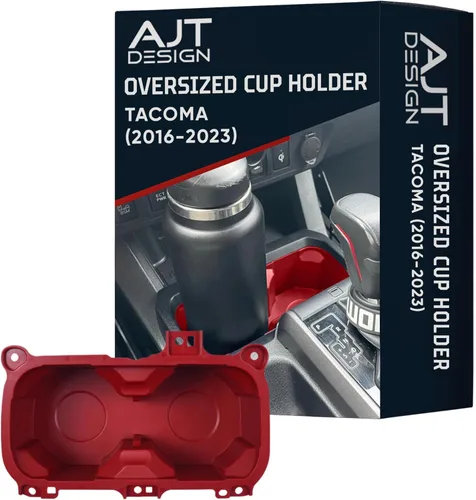 Miniatura 21 de AJT DESIGN Portavasos de gran tamaño con bandeja compatible con Toyota Tacoma 2016-2023 Se adapta a botellas de 3.65 pulgadas Organizador