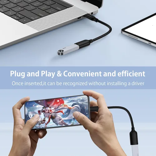 Miniatura 5 de Adaptador USB C a USB OTG para Android, 5Gbps On The Go USB3.0 USBC macho a USB-A hembra Adaptador Android OTG Cable para Samsung Galaxy S26 S25 FE
