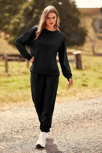 Miniatura 60 de Prettygarden - Conjunto de pijama de dos piezas para mujer, diseño de teñido anudado, sudadera informal de manga larga con pantalones largos, ropa