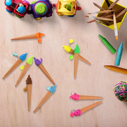 Miniatura 7 de Outus 12 bolígrafos de helado de verano, tinta bonita, colores surtidos, conos de helado, regalos de fiesta, regalo de graduación de verano, regalos