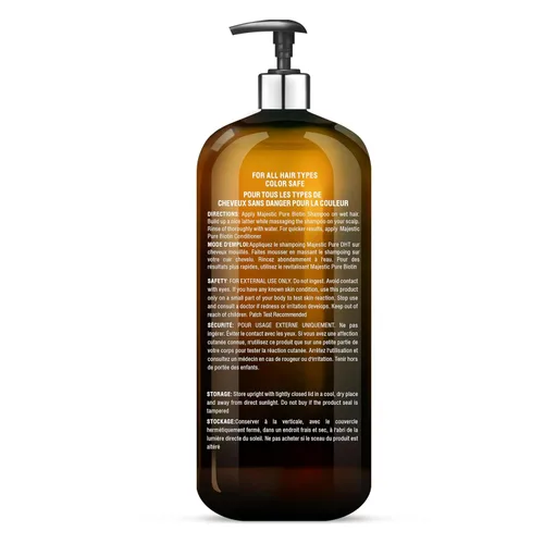 Miniatura 8 de Majestic Pure Biotin Shampoo - Champú voluminizador para la caída del cabello - con bloqueador DHT-3 - Hidratante y nutritivo - Sin sulfato