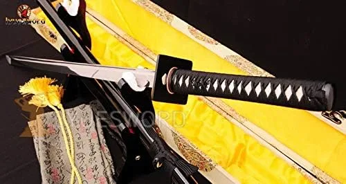 Miniatura 5 de Espada ninja japonesa de espiga completa lista para batalla 1095 de acero de alto carbono, hoja muy afilada