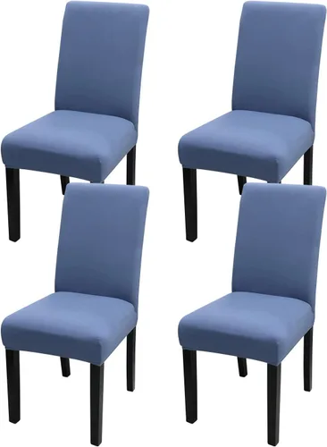Miniatura 64 de JQinHome Juego de 8 fundas para sillas de comedor, fundas de alta elasticidad extraíbles y lavables, fundas protectoras de asiento para silla