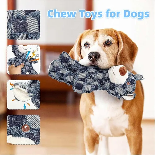 Miniatura 2 de Oso robusto indestructible 2023: juguete de peluche para perros, juguetes chirriantes indestructibles para perros, juguetes duraderos para D-A+B