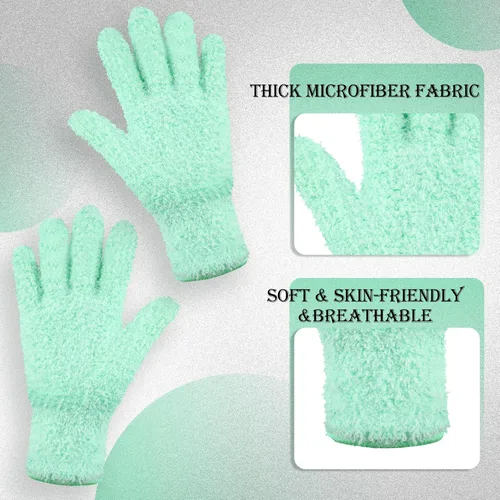 Miniatura 6 de Patelai 12 pares de guantes de microfibra para limpiar plantas de interior, persianas, muebles, casa (colores surtidos, medianos)