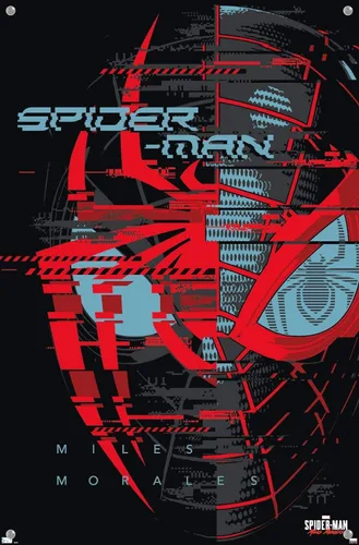 Miniatura 4 de Trends International Marvel's Spider-Man: Miles Morales - Póster de pared Glitch, 14.72 x 22.37 pulgadas, paquete de póster premium y alfiler