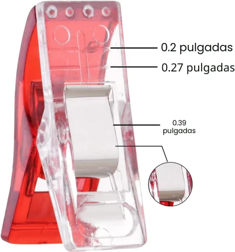 Miniatura 3 de CampTek Paquete de 100 clips de tela para coser con caja de estaño, nociones de costura para coser suministros de acolchado, accesorios