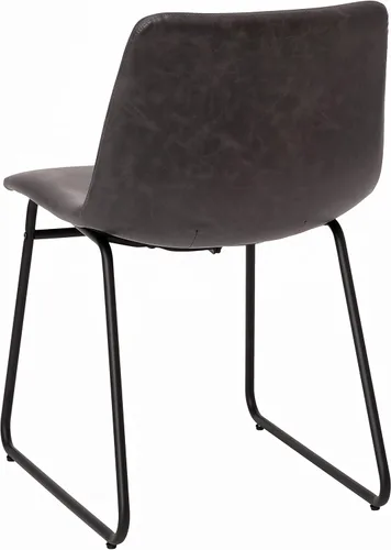 Miniatura 6 de Flash Furniture Butler LeatherSoft - Juego de 2 sillas de altura para mesa de comedor de 18 pulgadas, estilo moderno de mediados de siglo