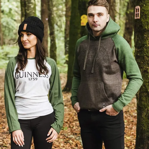 Miniatura 5 de Guinness Official Merchandise Guinness Signature - Sudadera con capucha de mezcla de algodón y poliéster, cómoda sudadera con capucha